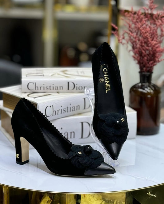 Chanel Floral Heel Pumps
