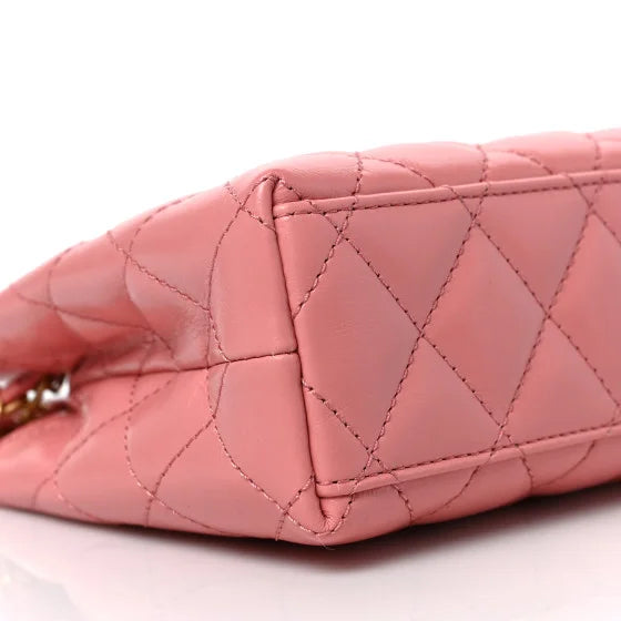 Chanel Pink Calfskin Mini Kelly Shopper