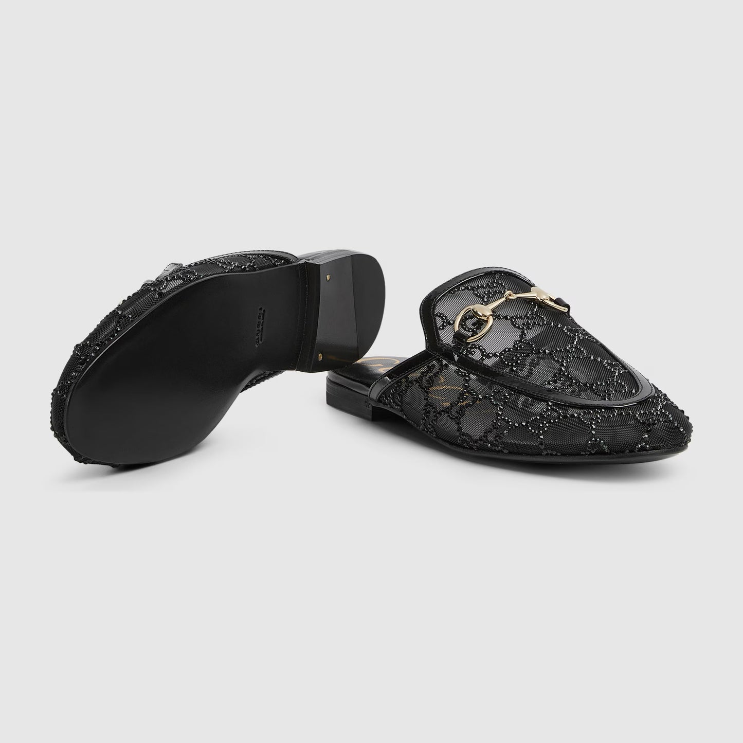 Gucci Women’s GG Crystal Princetown Slippers