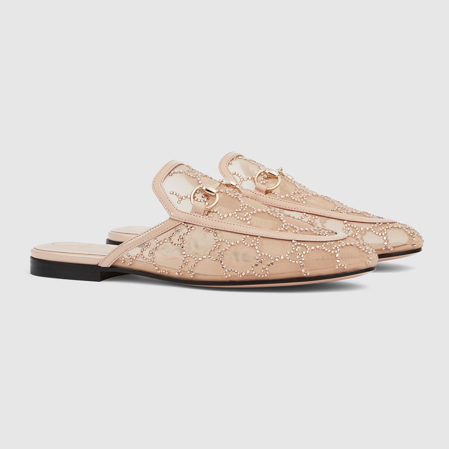 Gucci Women’s GG Crystal Princetown Slippers