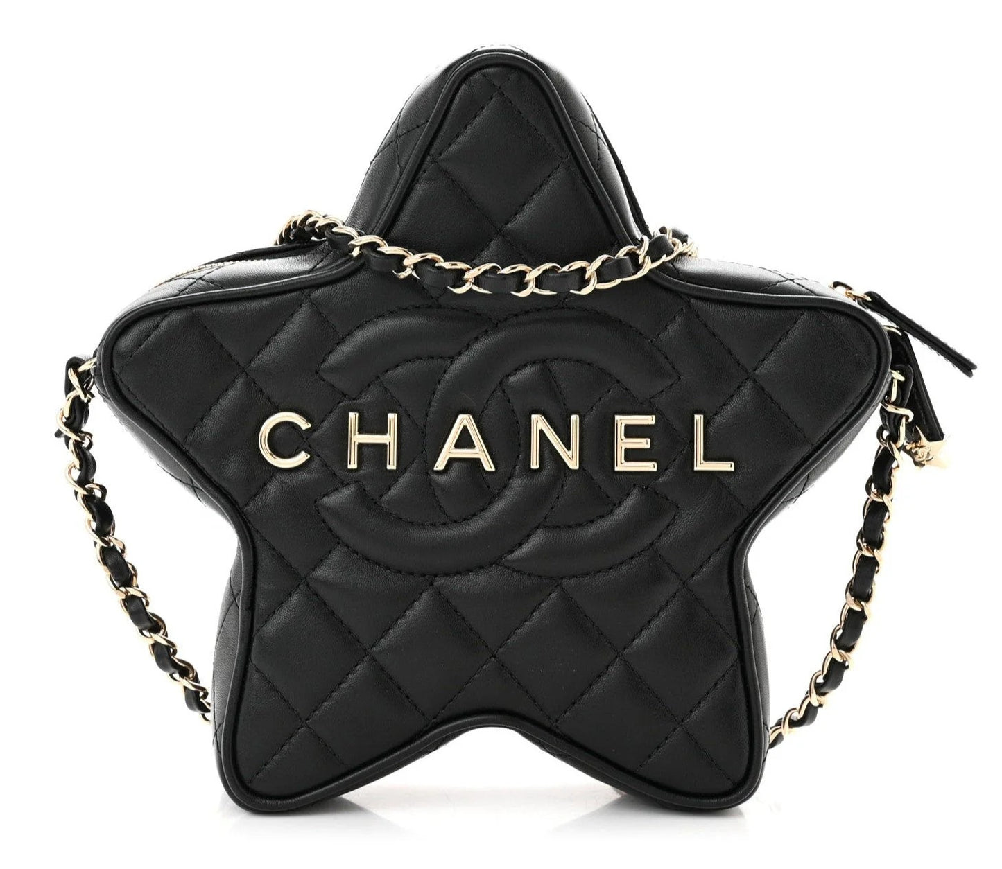 CHANEL Lambskin Quilted Walk of Fame Star Bag