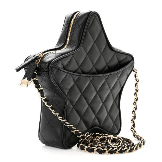 CHANEL Lambskin Quilted Walk of Fame Star Bag