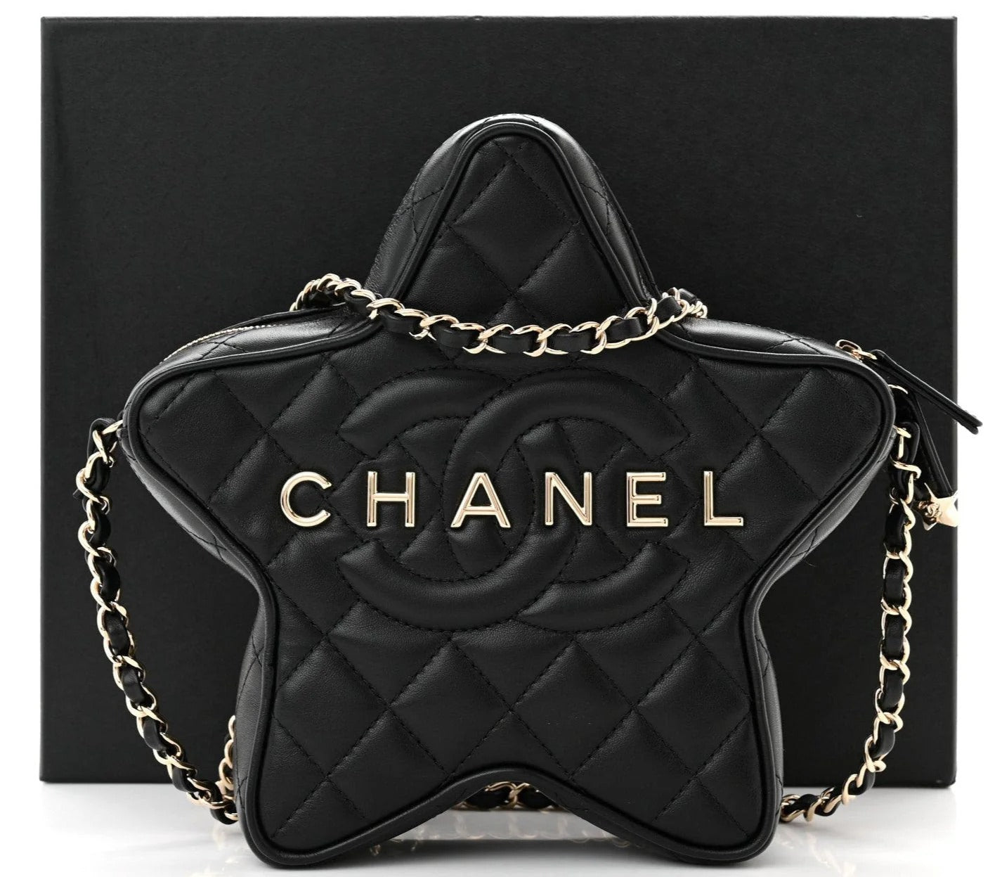 CHANEL Lambskin Quilted Walk of Fame Star Bag