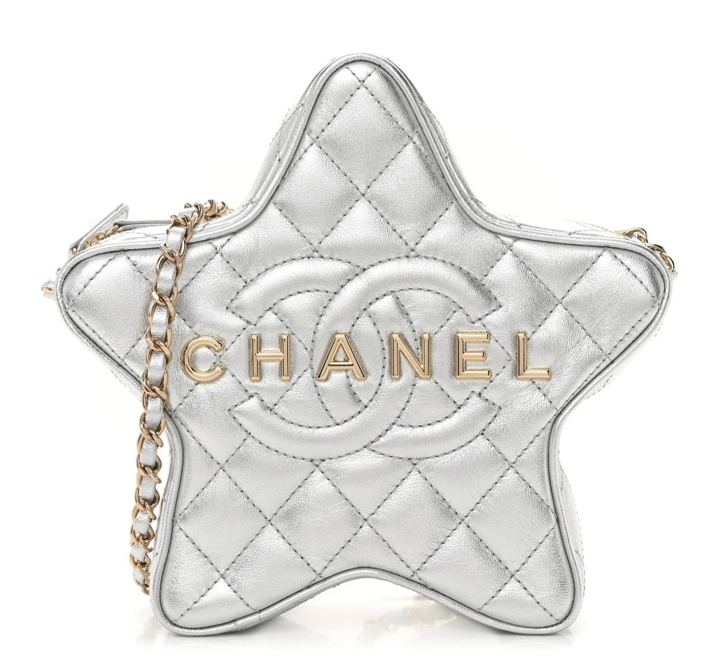 CHANEL Lambskin Quilted Walk of Fame Star Bag