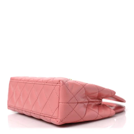 Chanel Pink Calfskin Mini Kelly Shopper