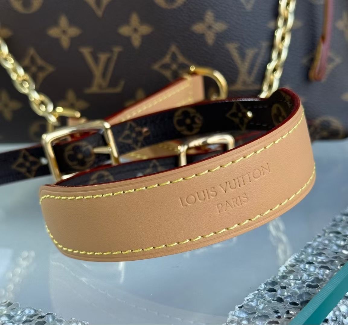 LV BB Bag with Gold Chain
