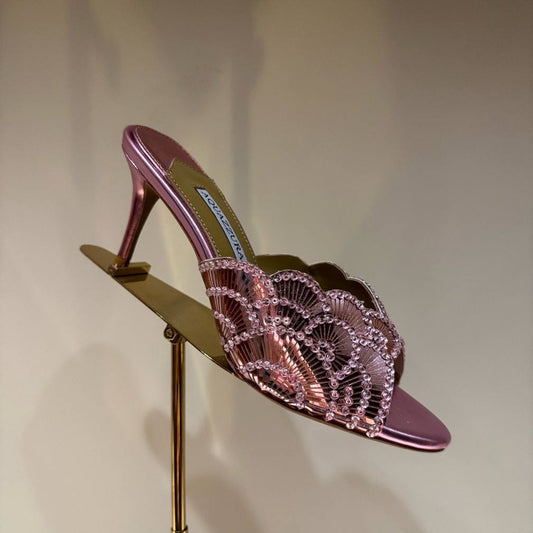 Crystal Glam Slip-On Mules