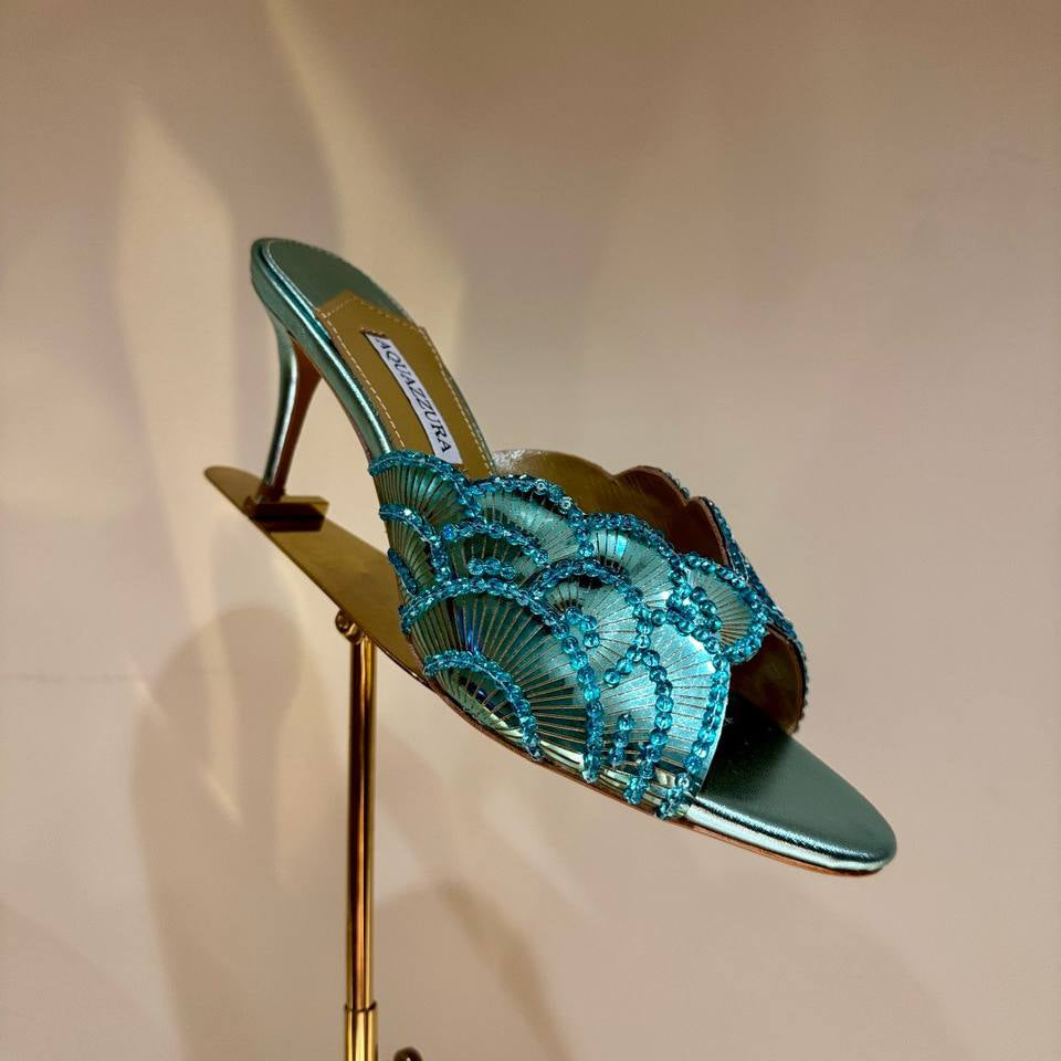 Crystal Glam Slip-On Mules