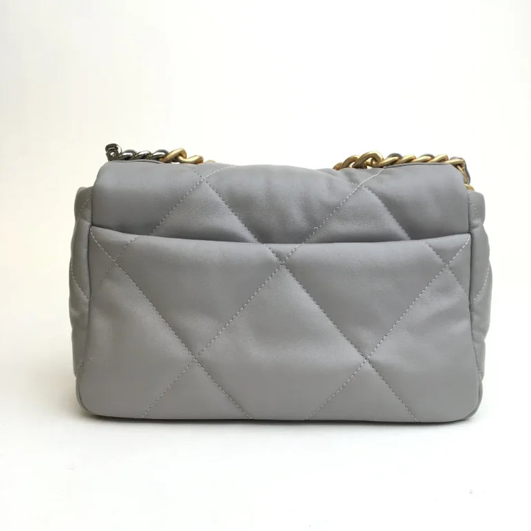 Chanel Medium Grey Lambskin 19 Flap Bag