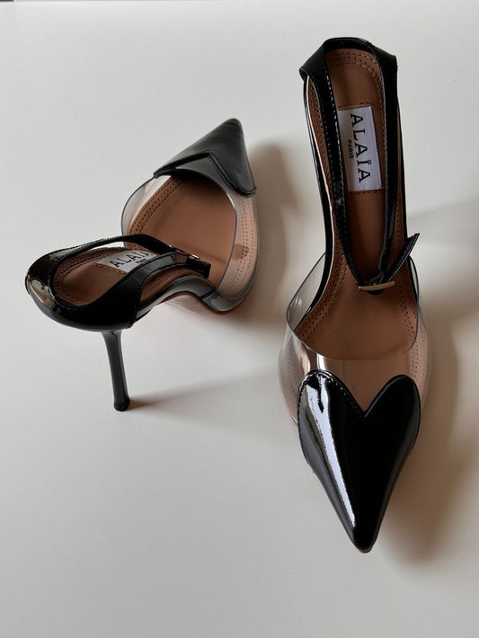 Designer Sculpted Leather Heels