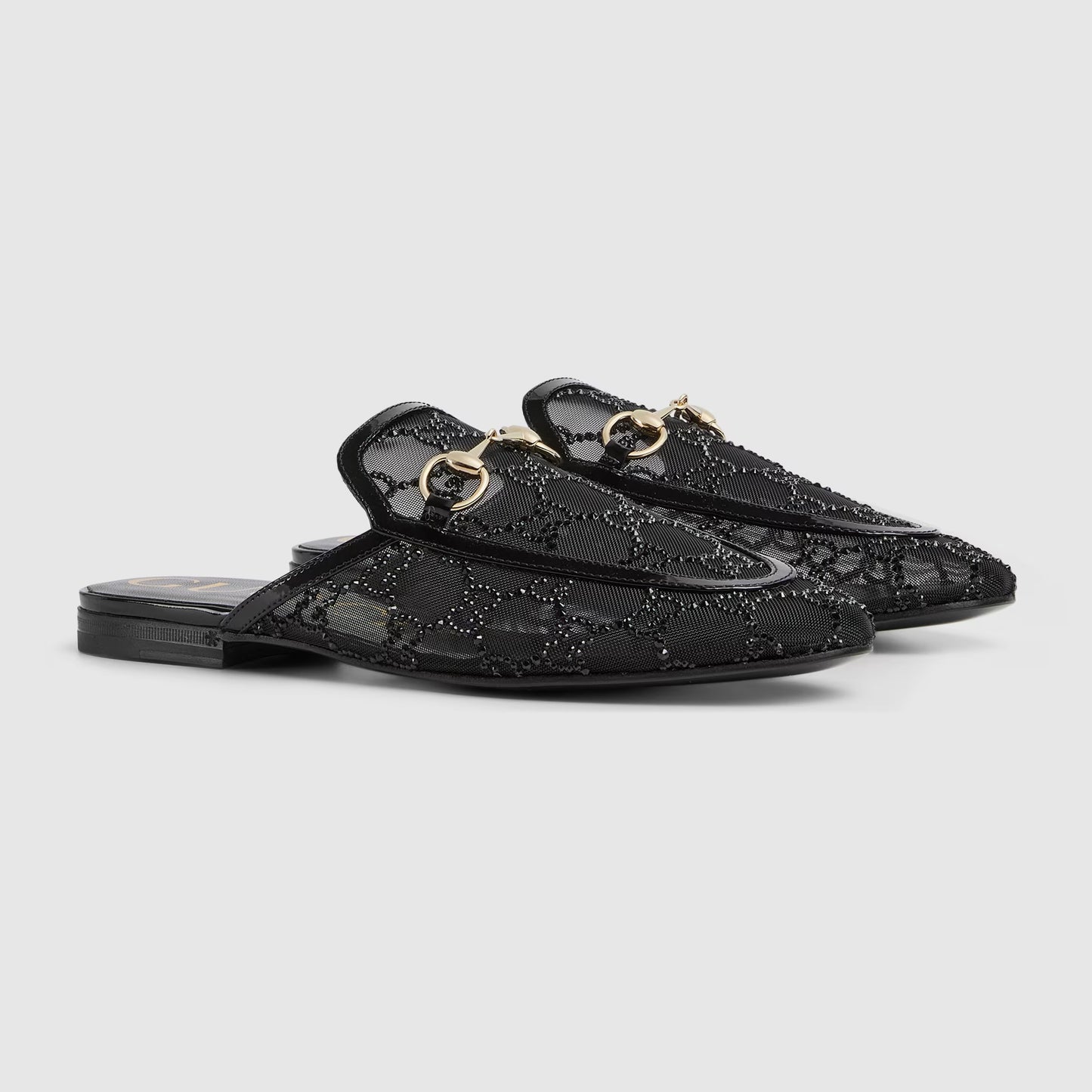 Gucci Women’s GG Crystal Princetown Slippers