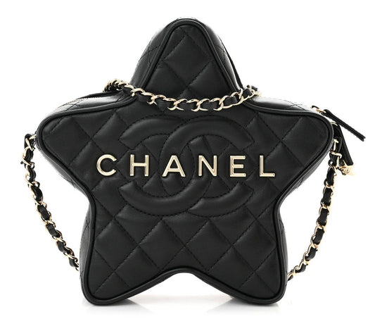 CHANEL Lambskin Quilted Walk of Fame Star Bag